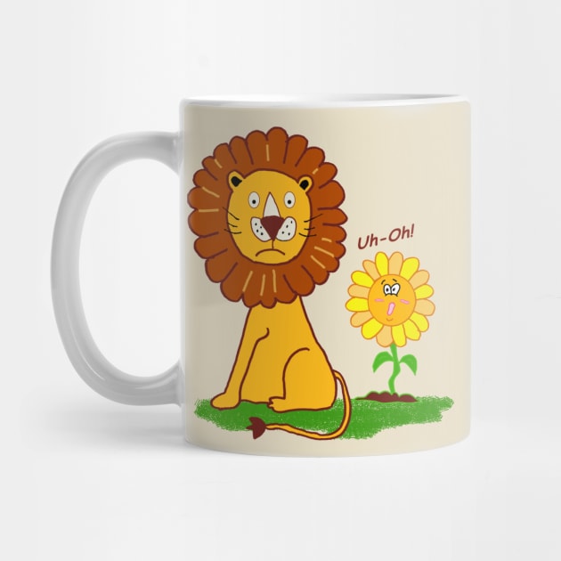 Stunned Lion with Funny Sunflower by Blissful Drizzle